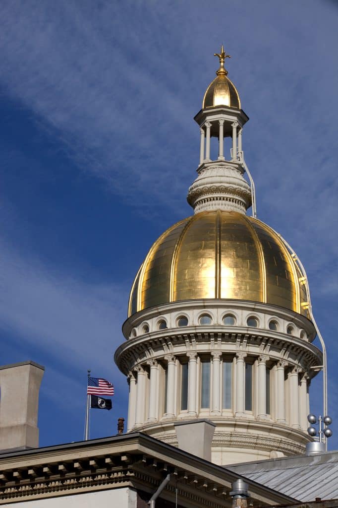 New Jersey State Capitol Building Golden Dome in Trenton