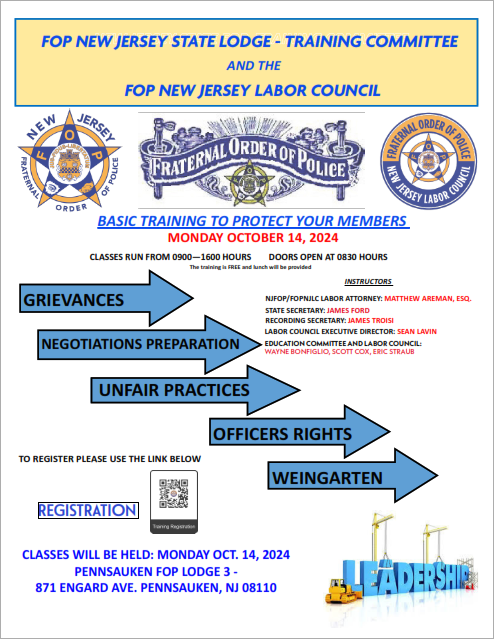 NJFOP Basic Training Information and Registration